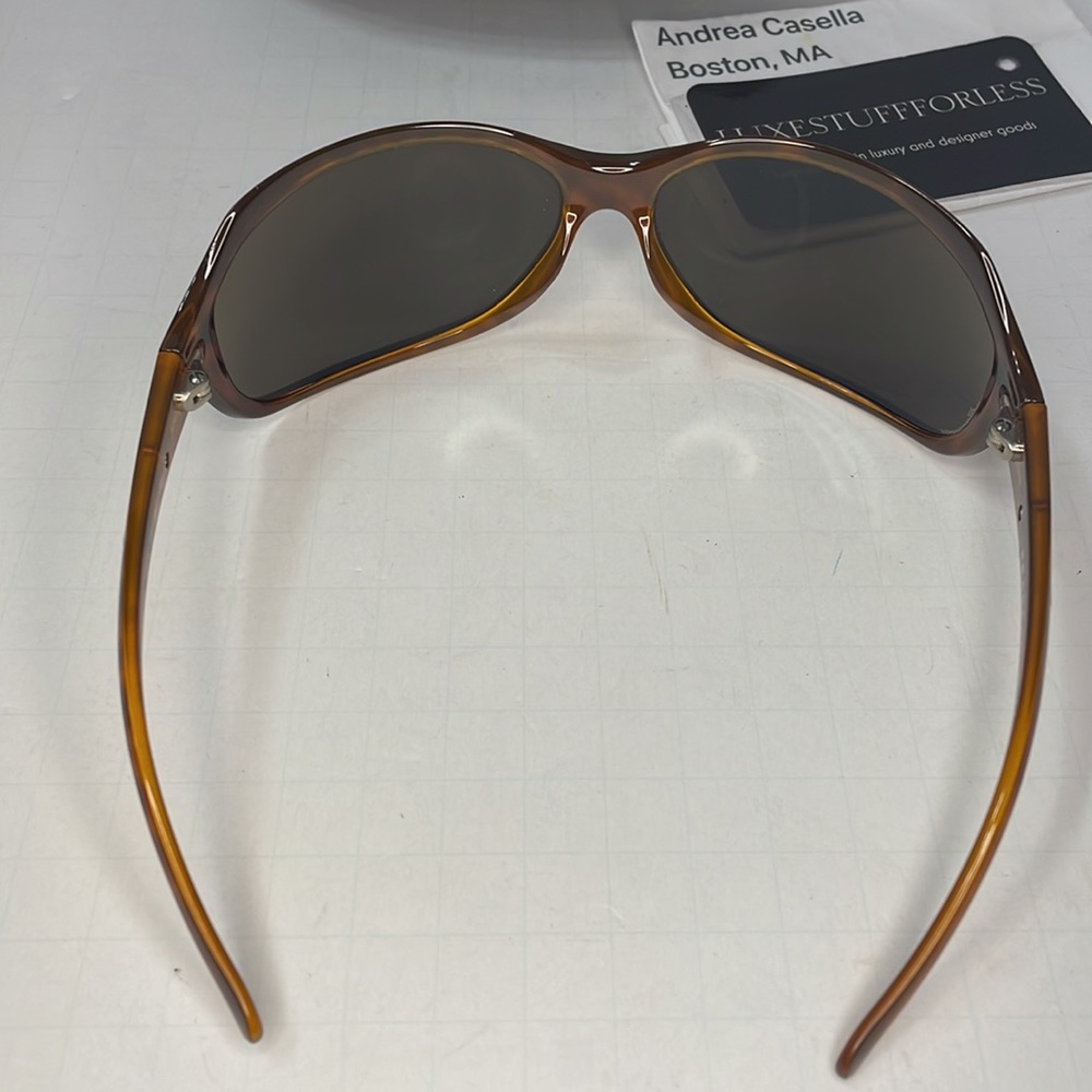 Authentic PRADA tortoise shell print and silver sunglasses with case - Picture 6 of 12